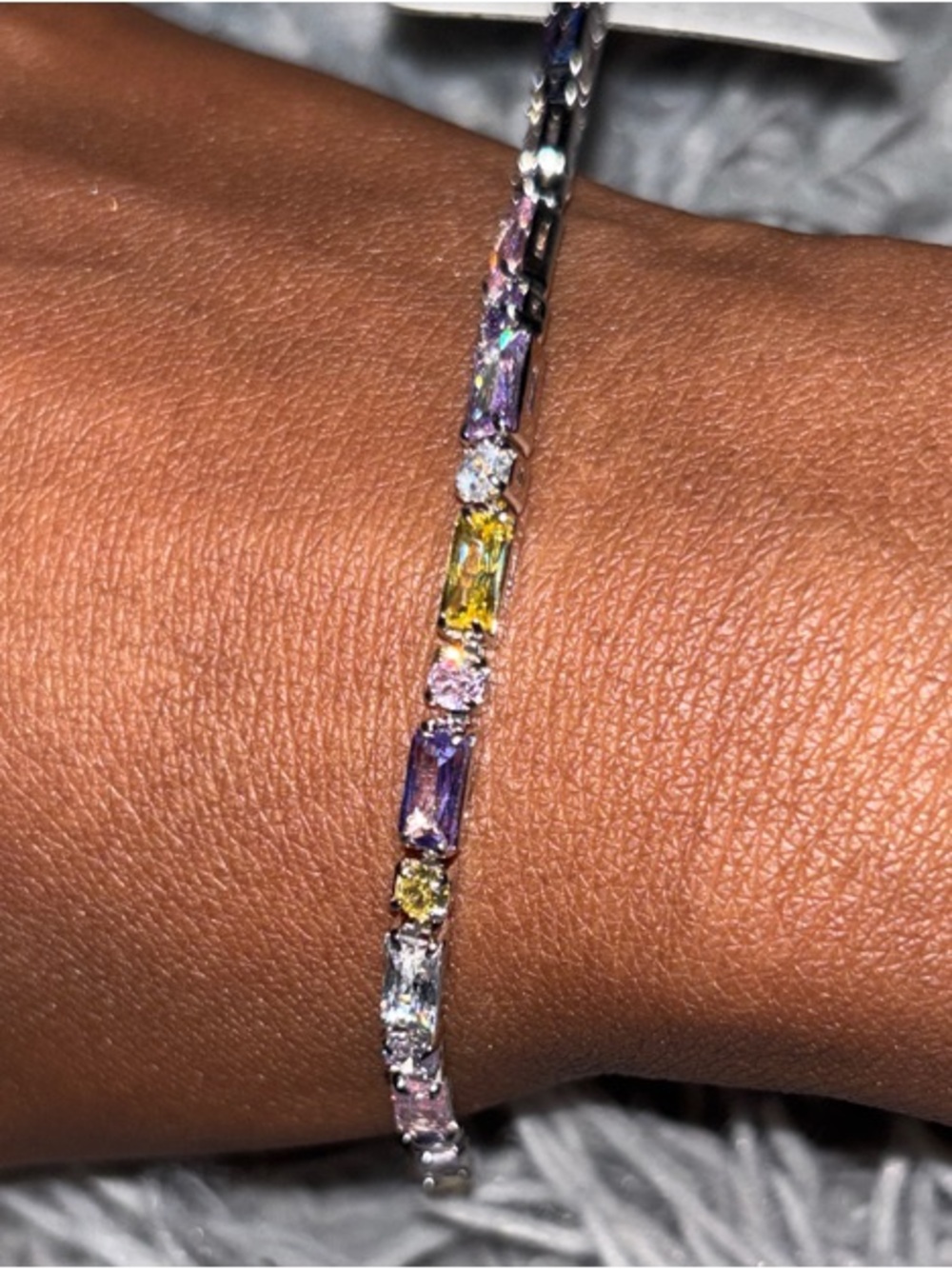 Multicolored Stones Tennis Bracelet
